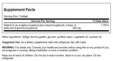 Swanson E-400 etiqueta información nutricional para conocer componentes.