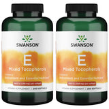 Swanson E-400 Tocoferoles mezclados botella: soporte antioxidante para el día a día.