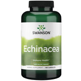 Swanson Echinacea 400 mg cápsulas en caja, apoyo diario al sistema inmune.