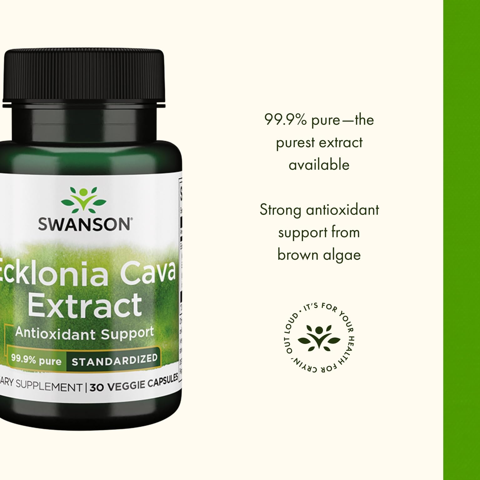 Swanson Ecklonia Cava Extract: caja externa con empaque seguro y práctico.