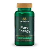 Swanson Pure Energy, botella, apoyo de energía sostenida y concentración durante el día.