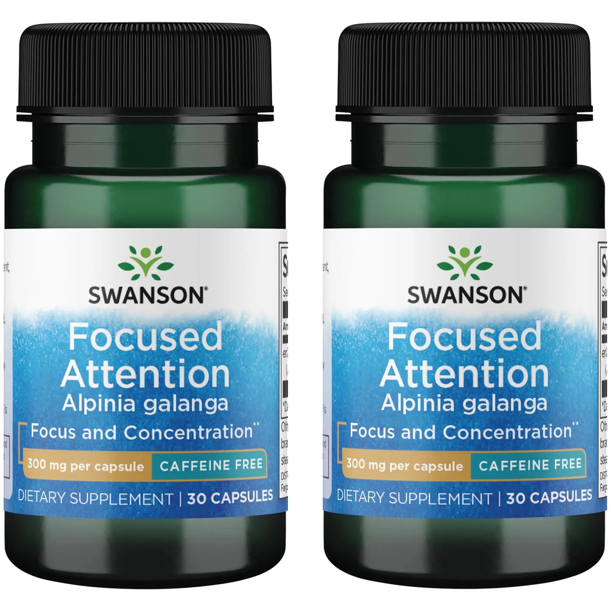 Swanson Enfoque concentrado con Alpinia Galanga, cápsulas, apoyo mental natural sin cafeína