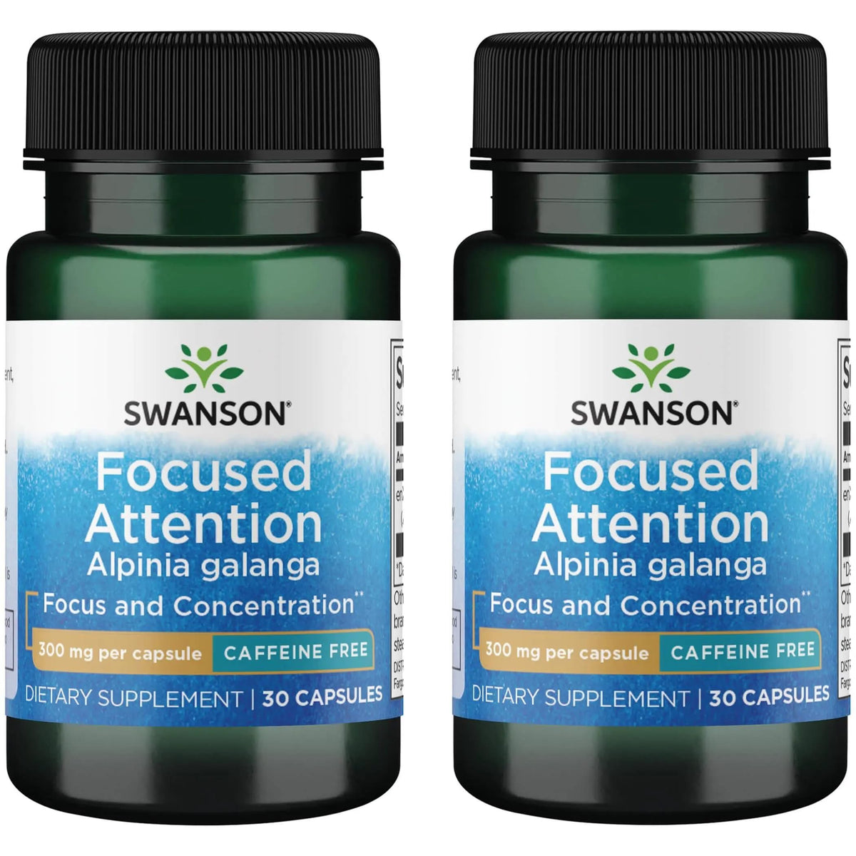 Swanson Enfoque concentrado con Alpinia Galanga, cápsulas, apoyo mental natural sin cafeína