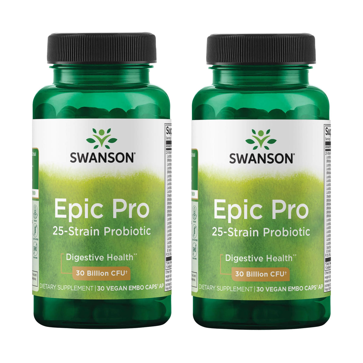 Swanson Epic-Pro: botella de cápsulas para apoyo digestivo diario