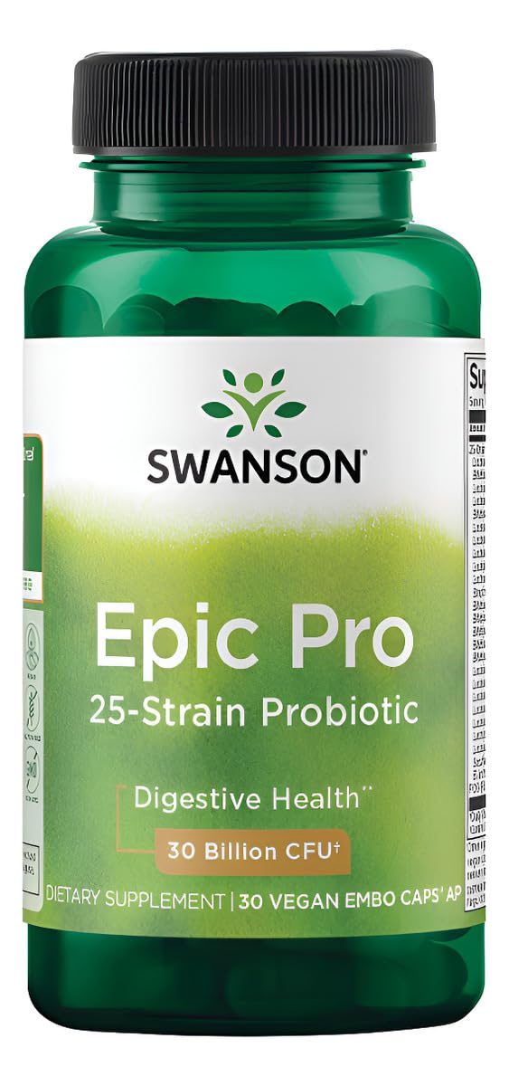 Swanson Epic-Pro, botella derramando; apoyo digestivo diario.