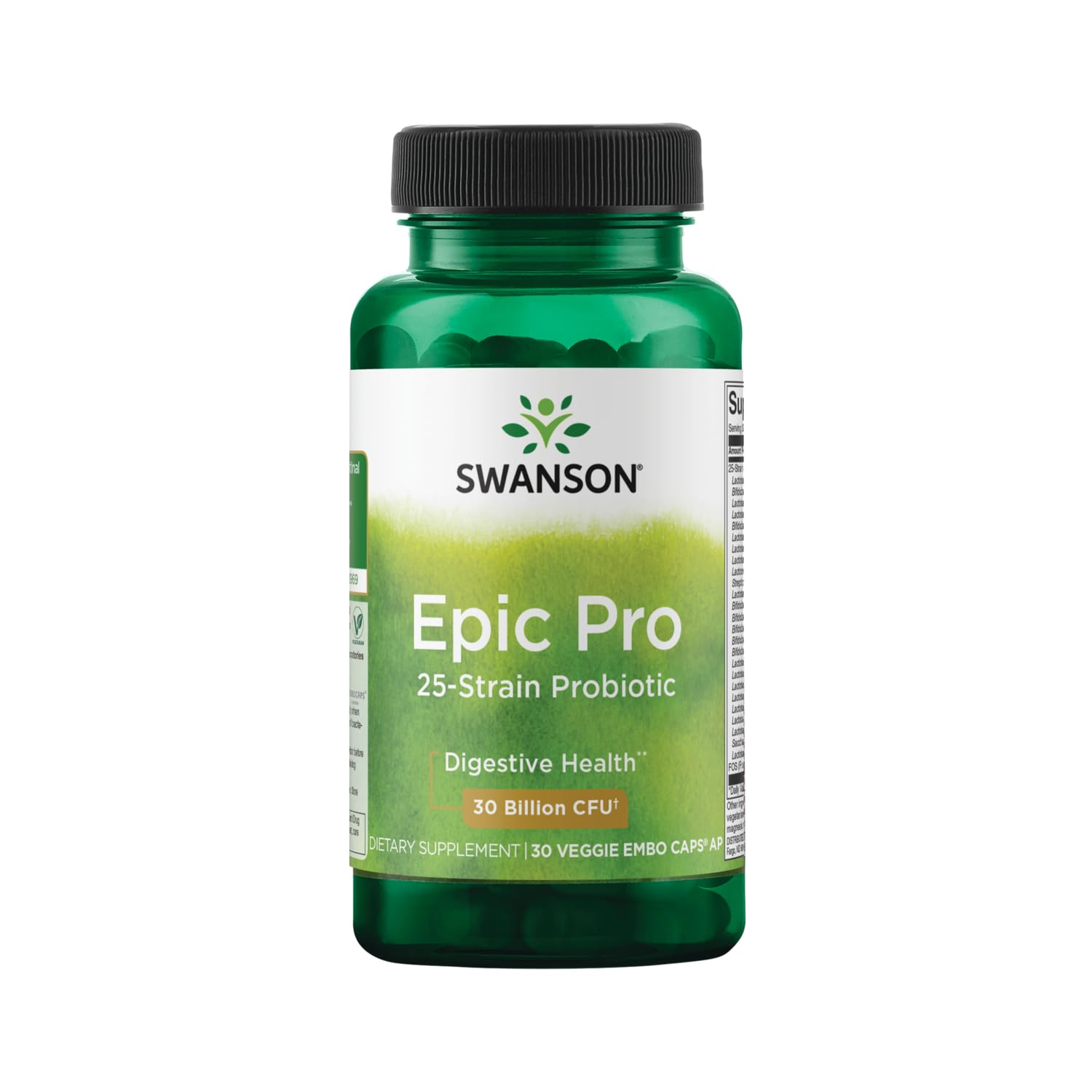 Swanson Epic-Pro: mezcla de 25 cepas para equilibrio del microbioma