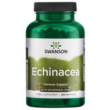 Swanson Equinácea con raíz Goldenseal, botella de cápsulas para apoyo de defensas