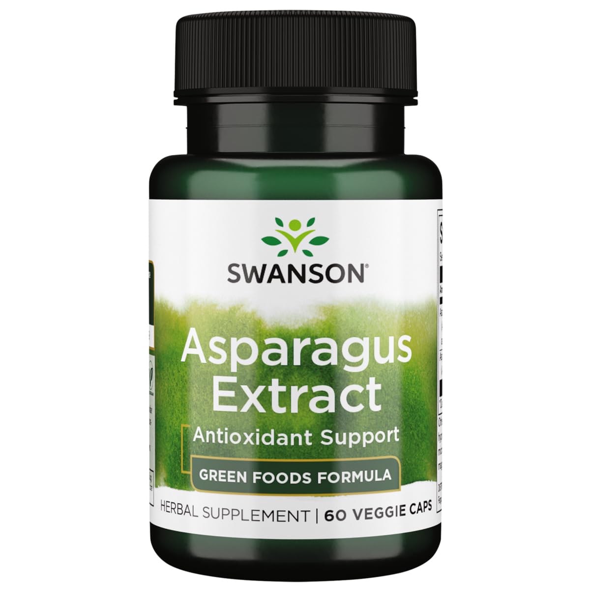 Swanson espárrago extracto botella de 60 cápsulas vegetales para equilibrio de fluidos