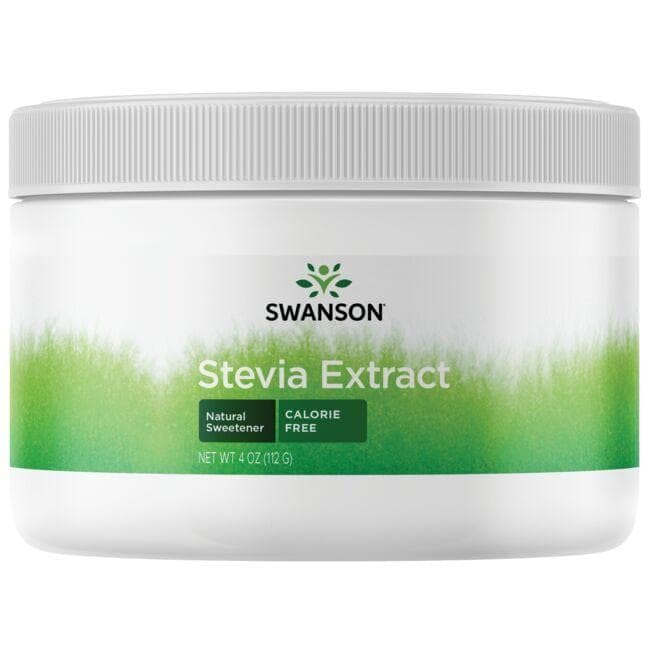 Swanson Estevia Ext Polvo: polvo en taza, listo para bebidas.