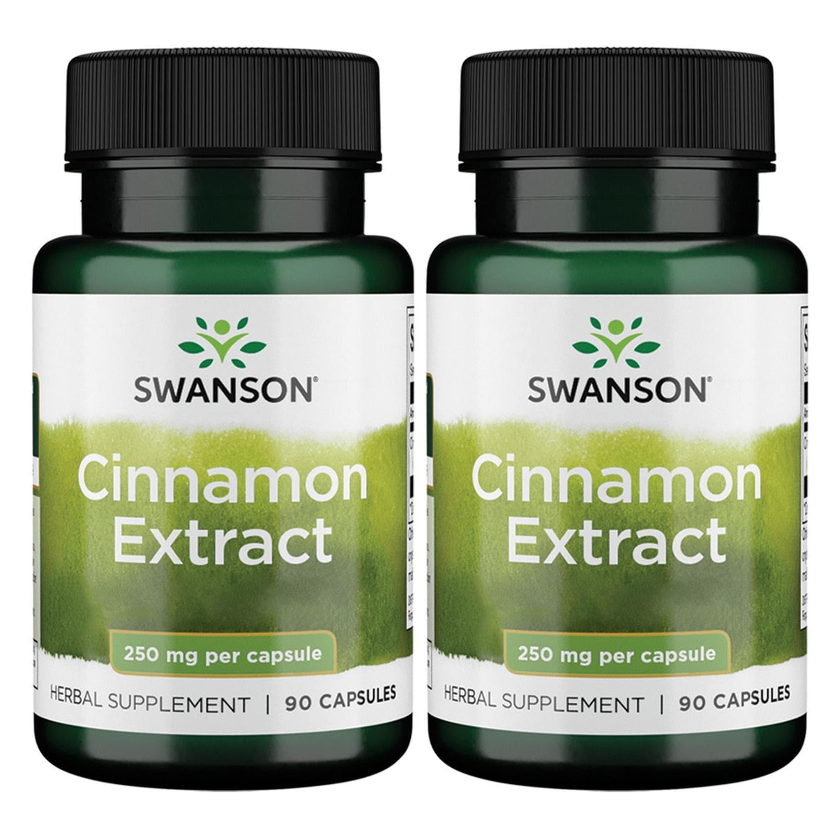 Swanson Extracto de canela en cápsulas, paquete doble, posible apoyo al metabolismo.