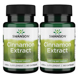 Swanson Extracto de canela en cápsulas, paquete doble, posible apoyo al metabolismo.