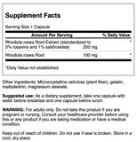 Swanson extracto de Rhodiola Rosea en botella, manejo del estrés diario.