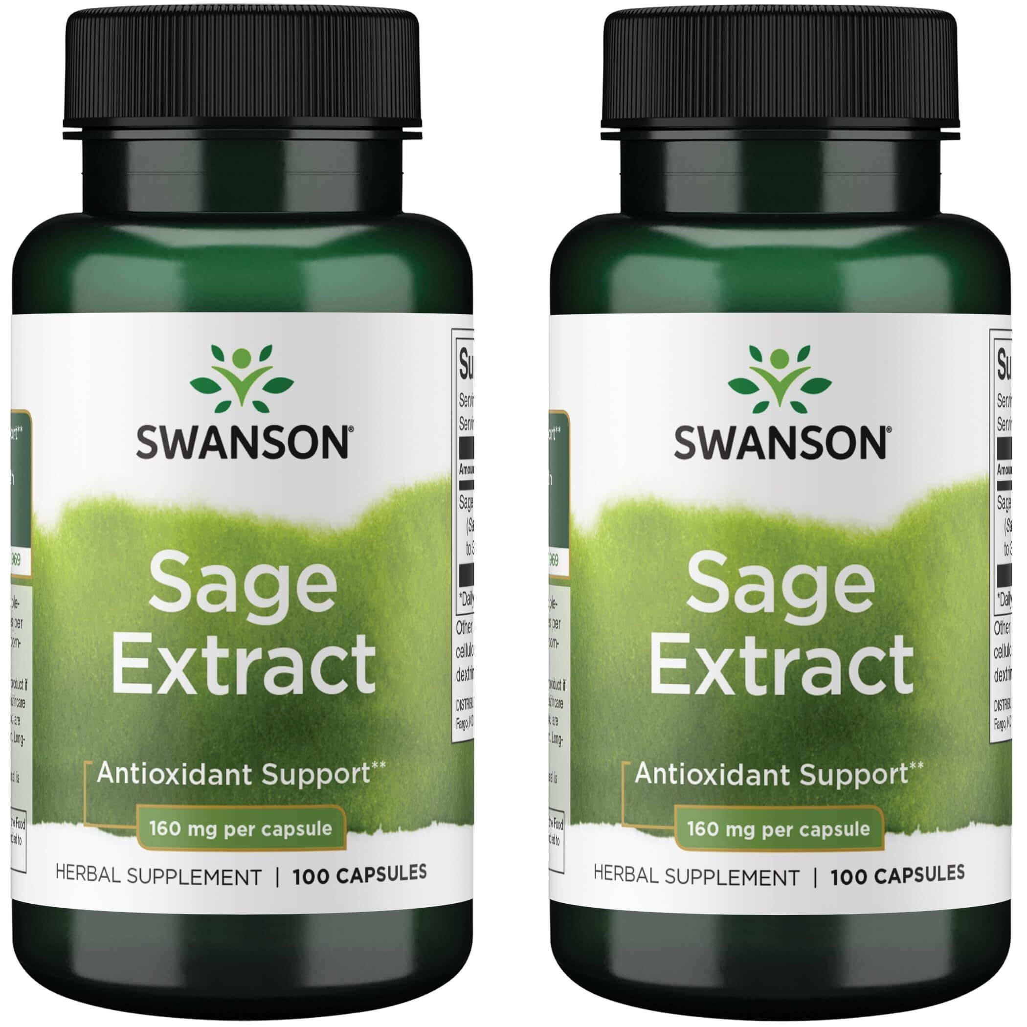 Swanson extracto de salvia: cápsulas para uso diario que apoyan el bienestar total.
