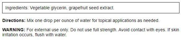 Swanson extracto líquido de semilla de pomelo, uso tópico para cuidado de la piel.