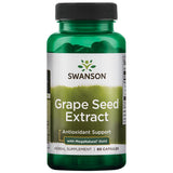 Swanson Extracto de Semilla de Uva Meganat, frasco de 60 cápsulas para uso diario.