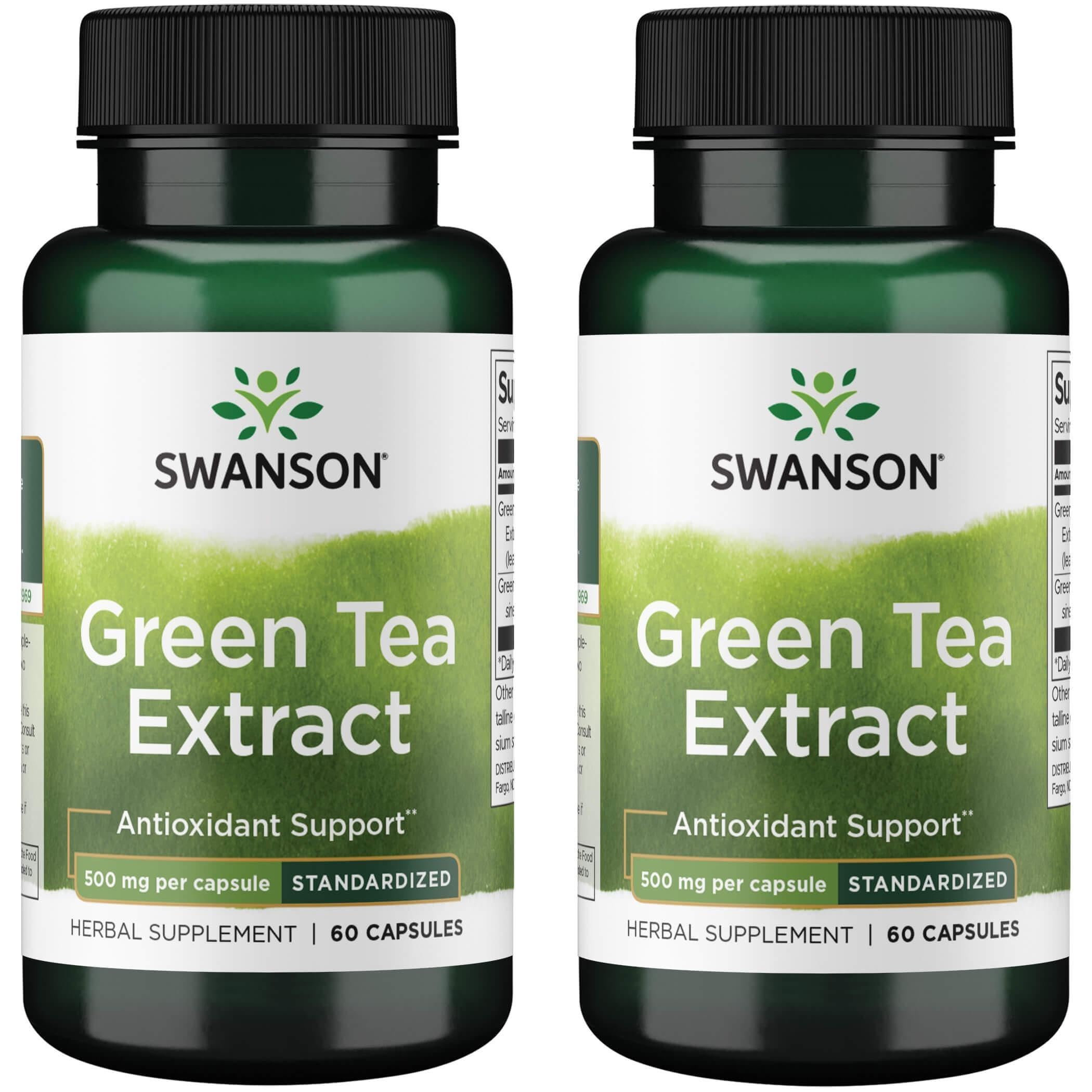 Swanson extracto de té verde 500 mg para energía diaria y apoyo inmunológico.