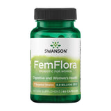 Swanson FemFlora: botella de cápsulas para apoyar la salud femenina.