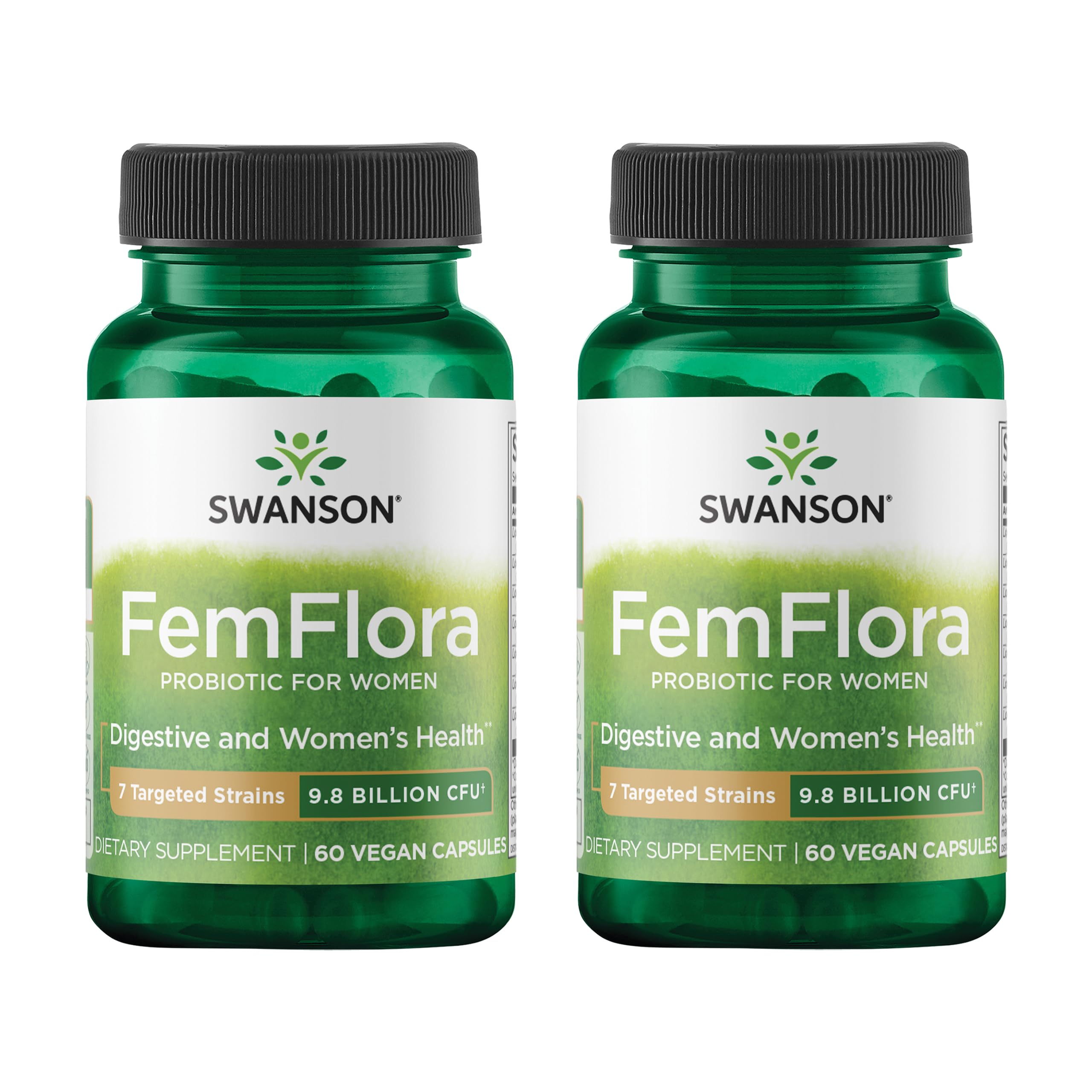 Swanson FemFlora cápsula con 9 mil millones UFC para salud digestiva femenina