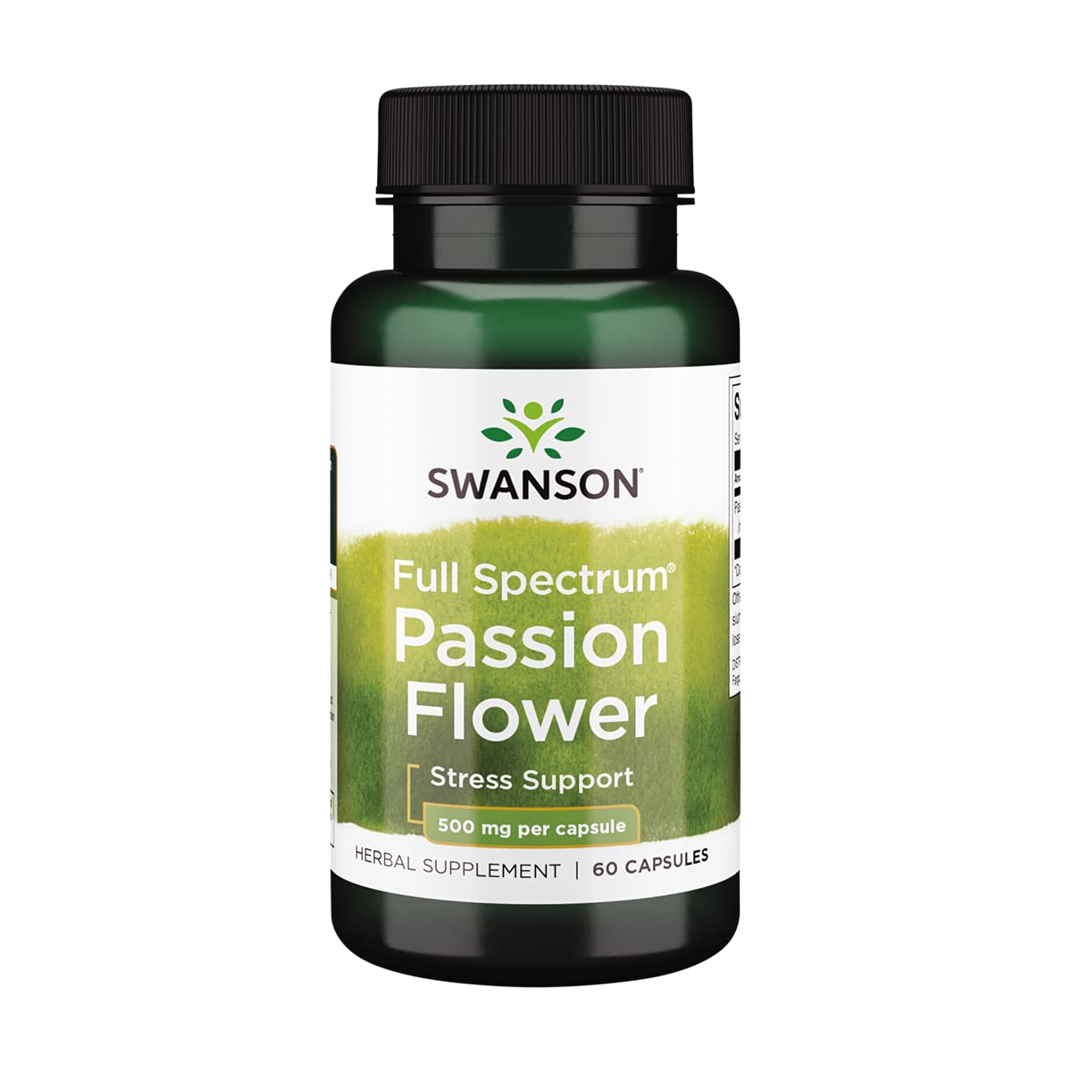 Swanson Flor de la Pasión cápsulas frente: favorece descanso natural y relajación