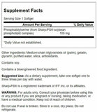 Swanson fosfatidilserina 100 mg, etiqueta clara, guía de uso diario para claridad mental.