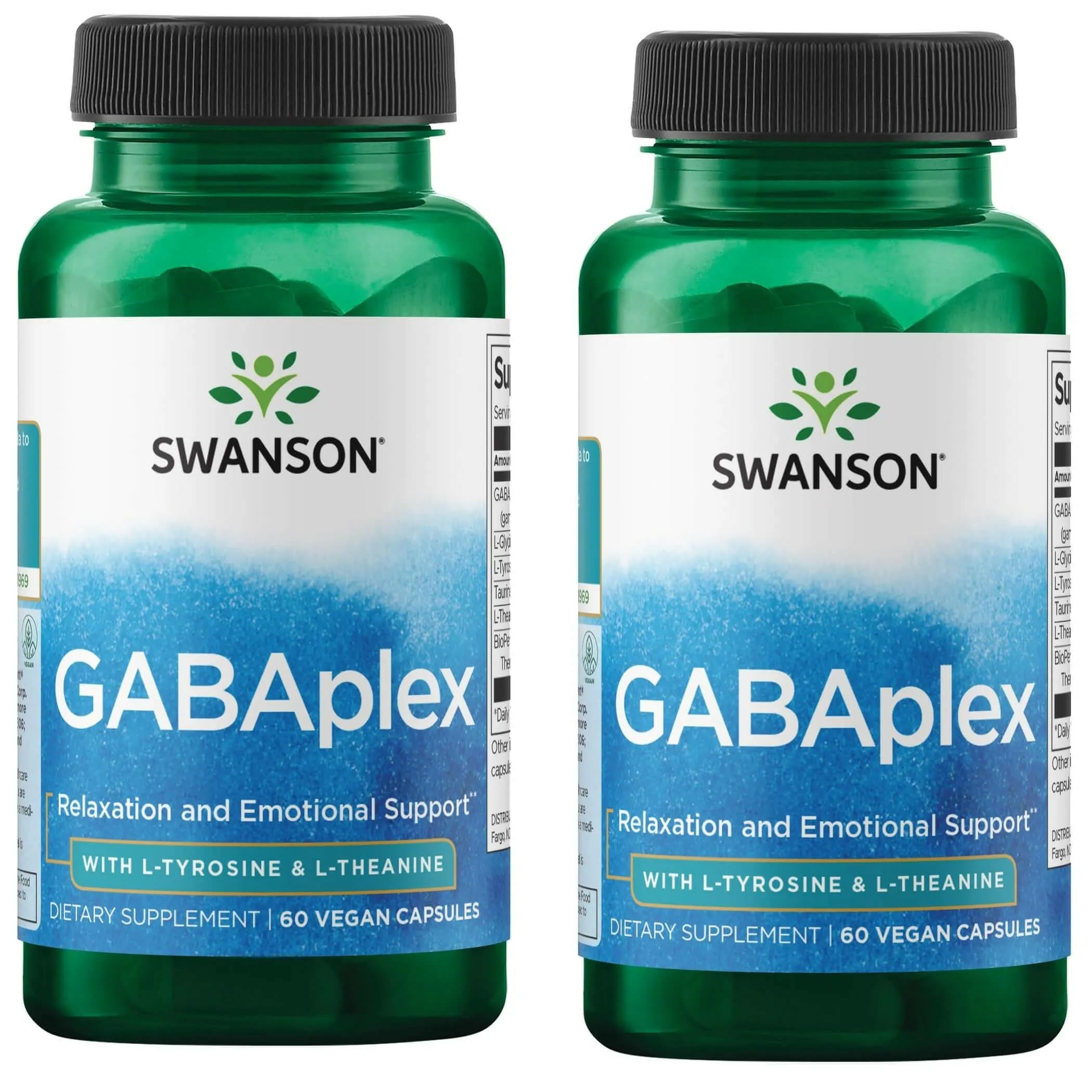 Swanson Gabaplex: botella de cápsulas para relajación potencial