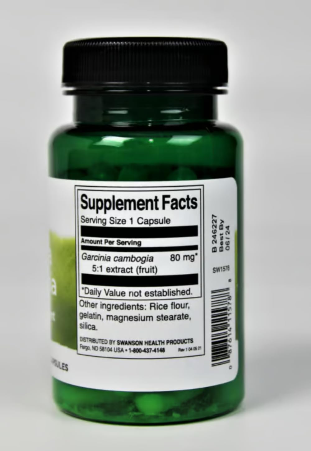 Swanson Garcinia Cambogia cápsulas extracto 5:1 para hábitos saludables