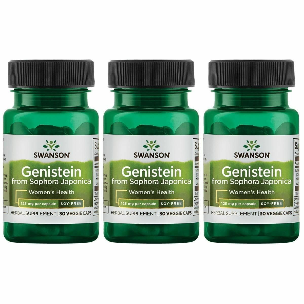 Swanson Genisteína sin soja: cápsulas veganas para equilibrio hormonal potencial.