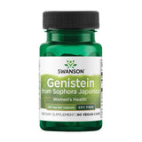 Swanson Genisteína cápsulas sin soja para bienestar hormonal.