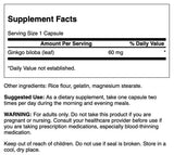 Swanson Ginkgo: circulación saludable para el sistema nervioso.