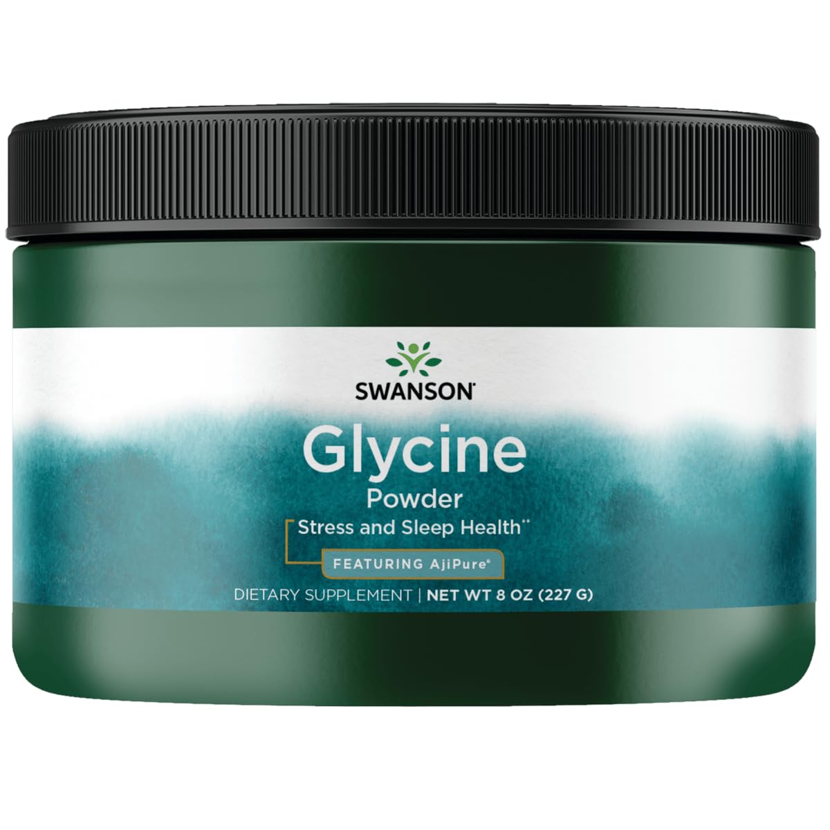Swanson glicina Ajipure polvo, empaque visible, ideal para apoyar masa muscular de calidad.