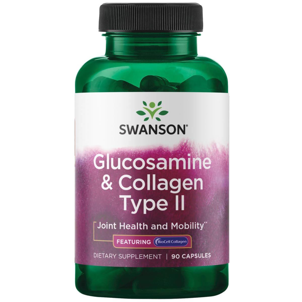 Swanson Glucosamina BioCell cápsulas, soporte para movilidad diaria y salud articular.