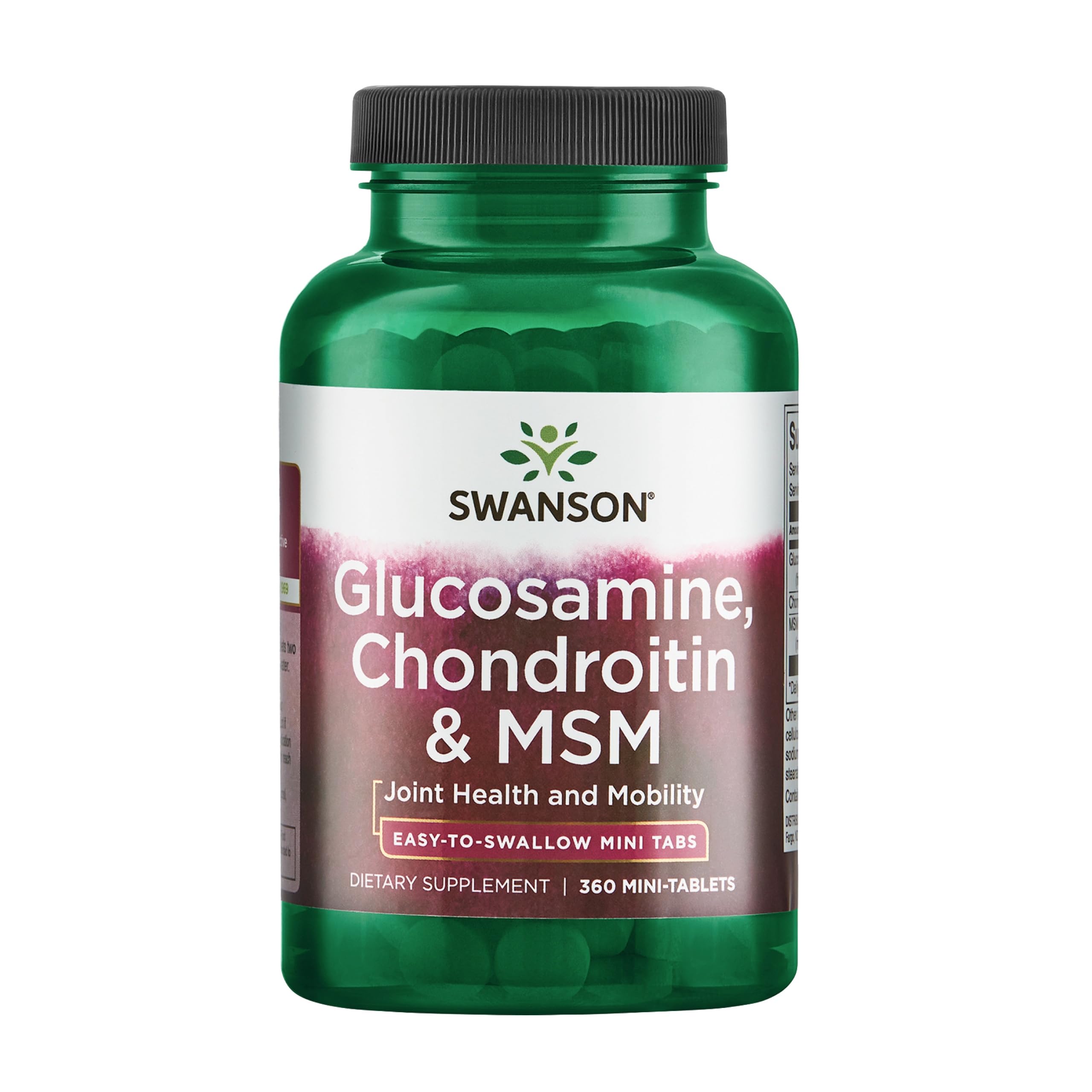Swanson Glucosamina, Condroitina y MSM, frasco mini-tabletas, fácil de tragar para la rutina diaria