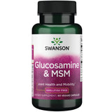 Swanson glucosamina MSM envase de 60 cápsulas veganas para movilidad diaria