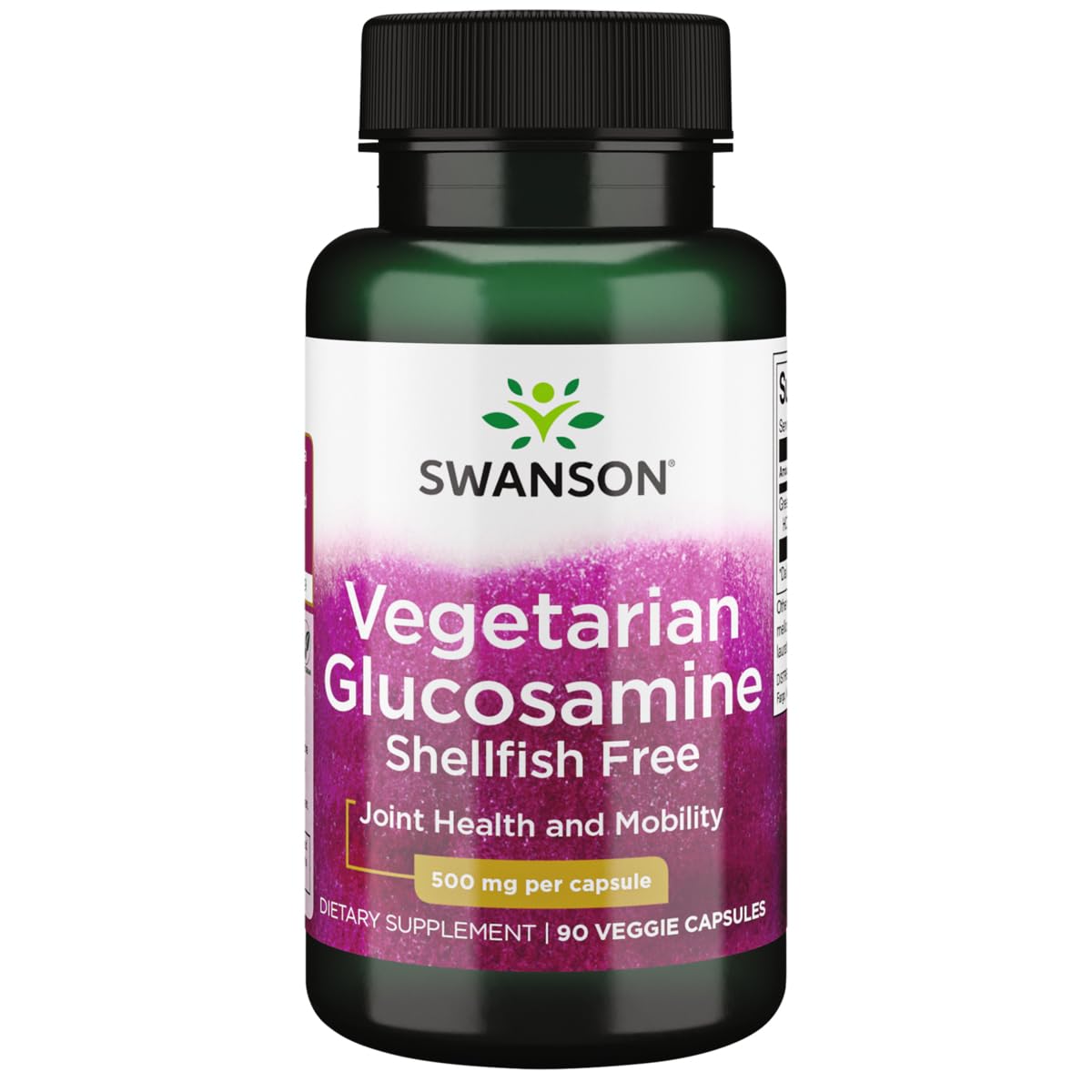 Swanson Glucosamina vegetariana, cápsulas, apoyo a la salud de las articulaciones para movilidad diaria.