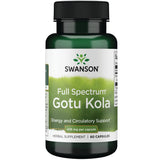 Swanson Gotu Kola envase de cápsulas listo para uso diario y apoyo a la salud vascular.