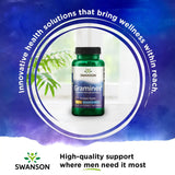 Etiqueta del producto Swanson Graminex destacando calidad sin OGM.