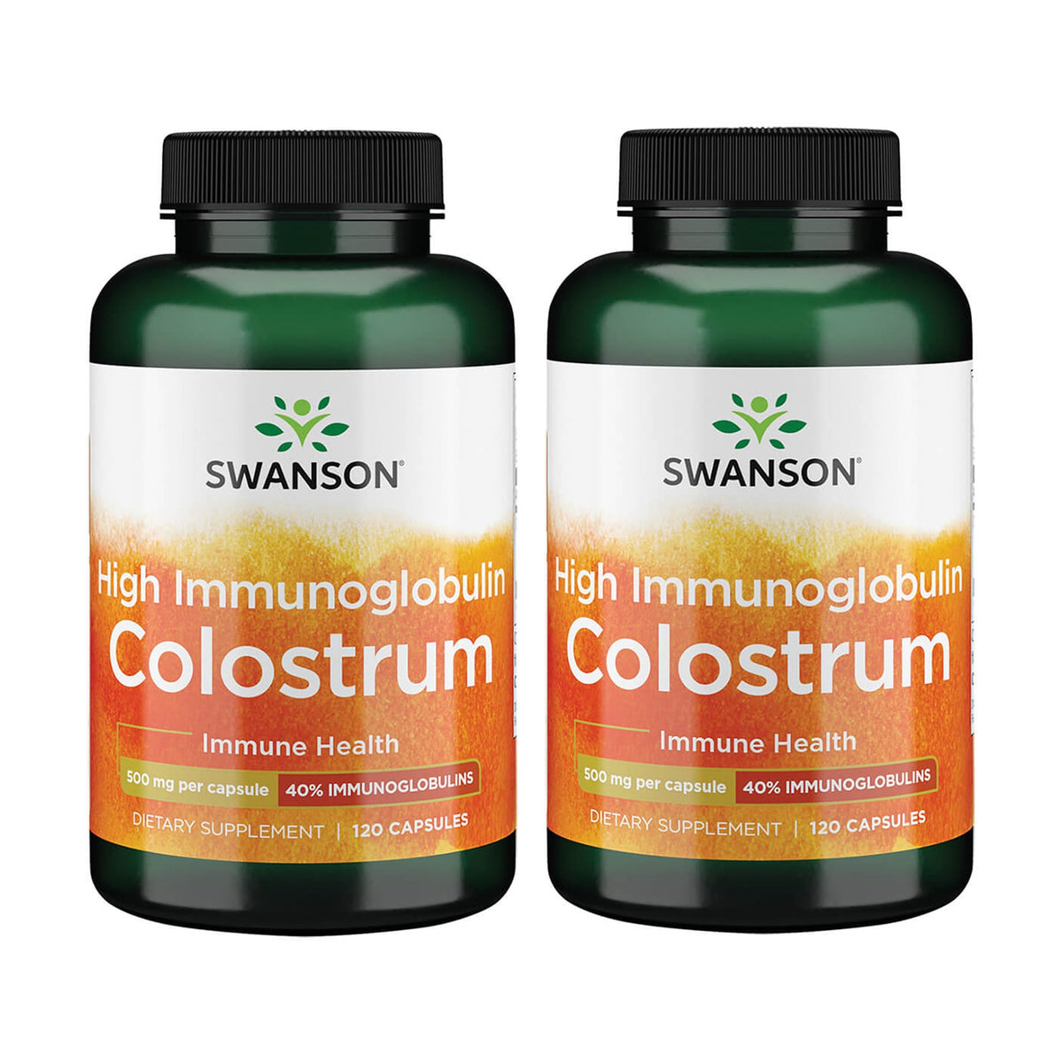 Swanson High Ig Colostrum cápsulas 500 mg para uso diario