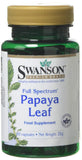 Swanson Hoja de Papaya cápsulas en frasco para apoyo digestivo suave