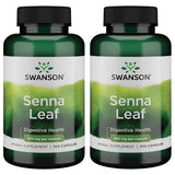 Swanson Hoja de Senna, botella vista frontal, apoyo a la regularidad digestiva