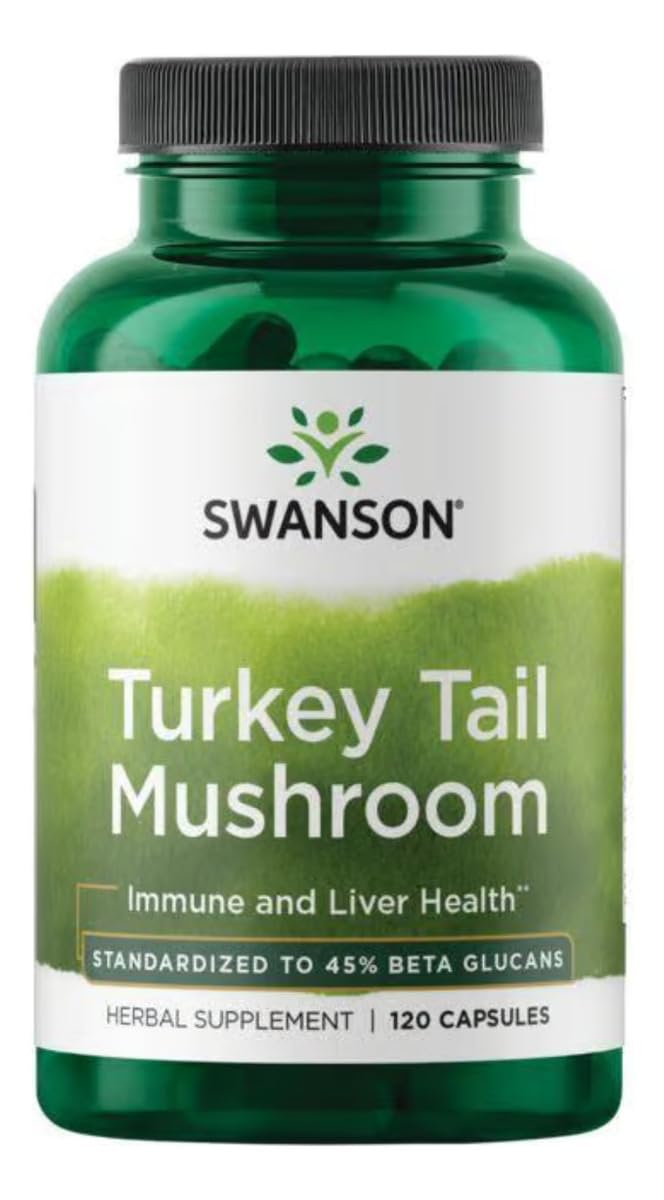Swanson Turkey Tail: cápsulas de 500 mg para apoyar defensa natural y salud celular