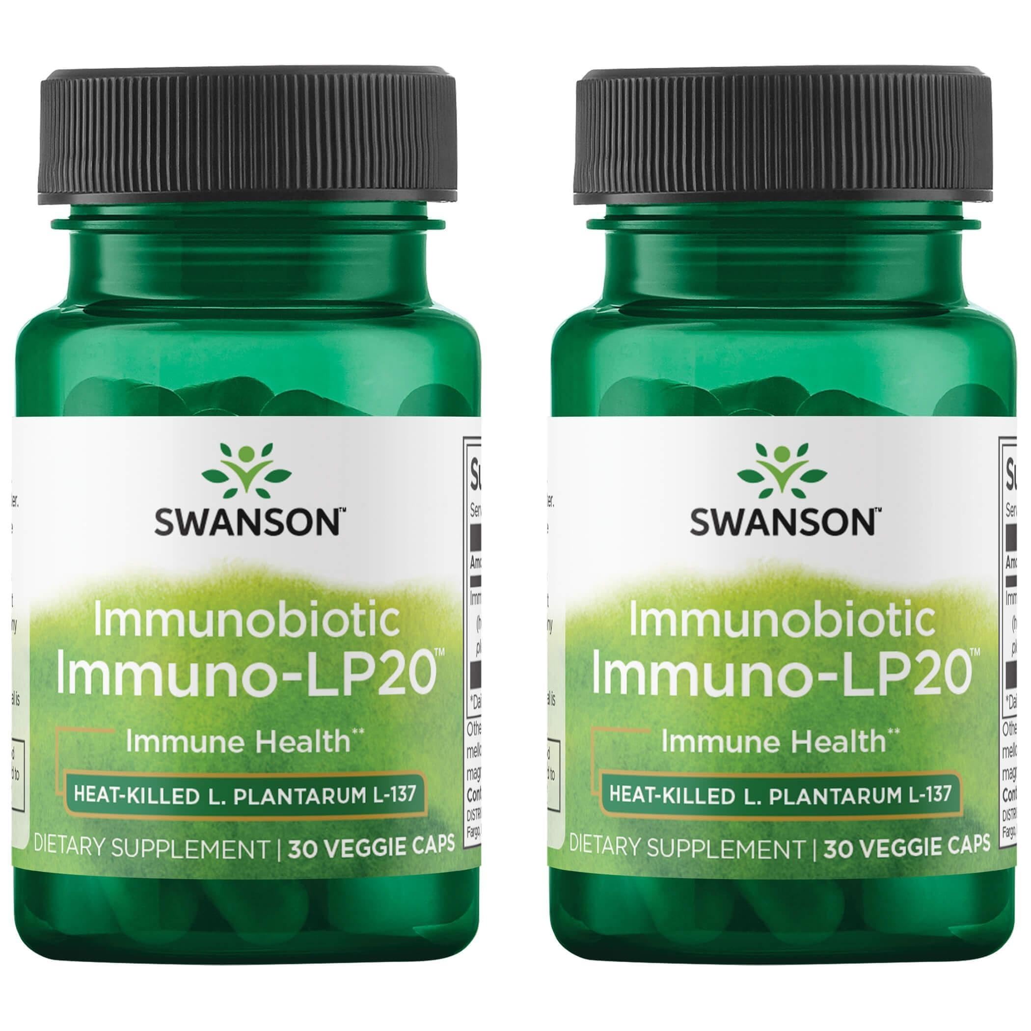Swanson Immunobiotic Immuno-Lp20: botella de cápsulas para apoyo inmunológico y digestivo
