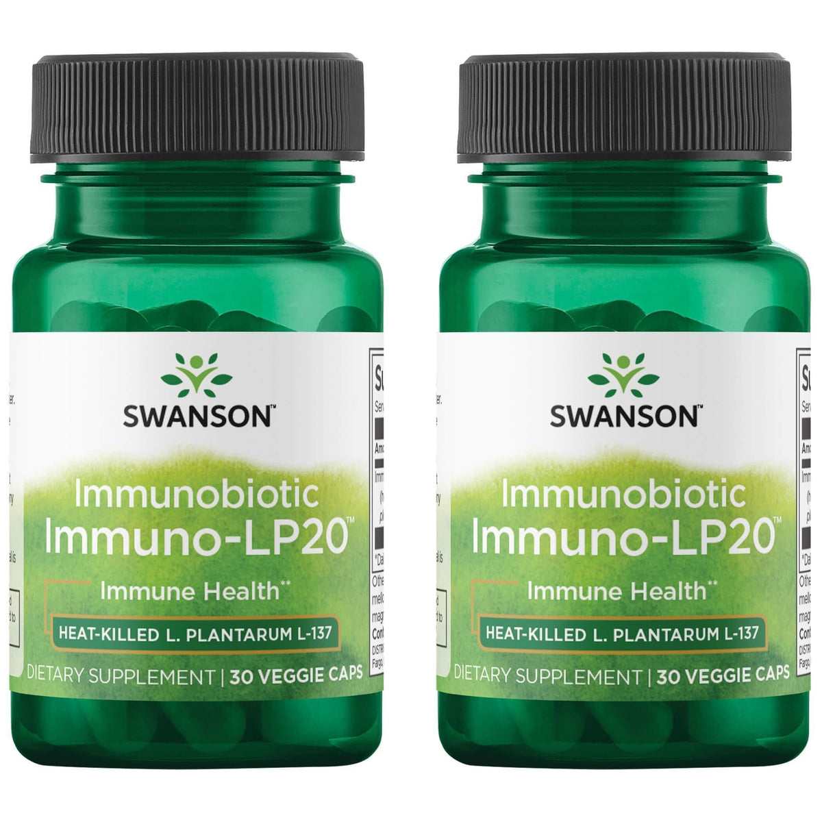 Swanson Immunobiotic Immuno-Lp20: botella de cápsulas para apoyo inmunológico y digestivo