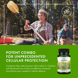 Ingrediente clave Indole-3-Carbinol con Resveratrol para soporte celular.