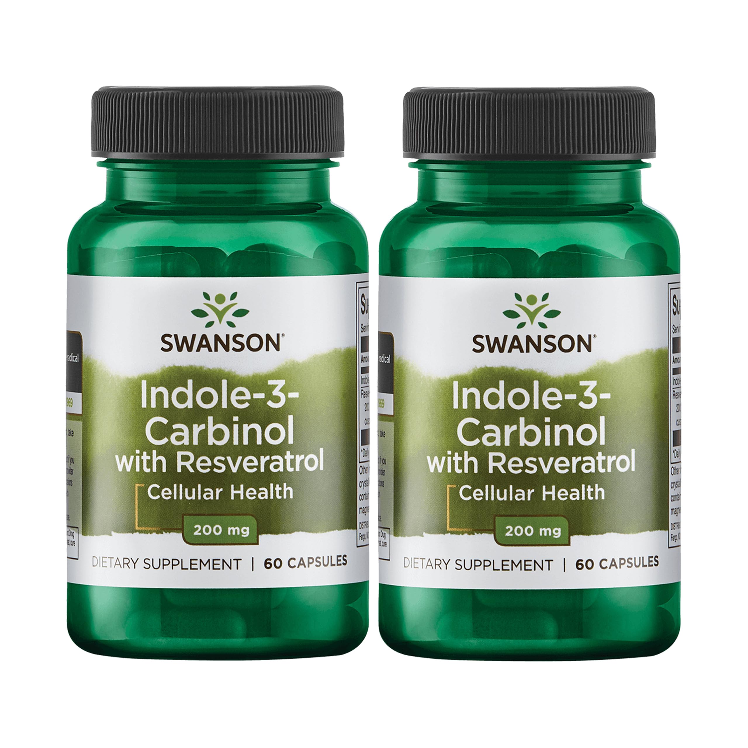 Swanson Indole-3-Carbinol con Resveratrol: cápsulas de 200 mg para uso diario
