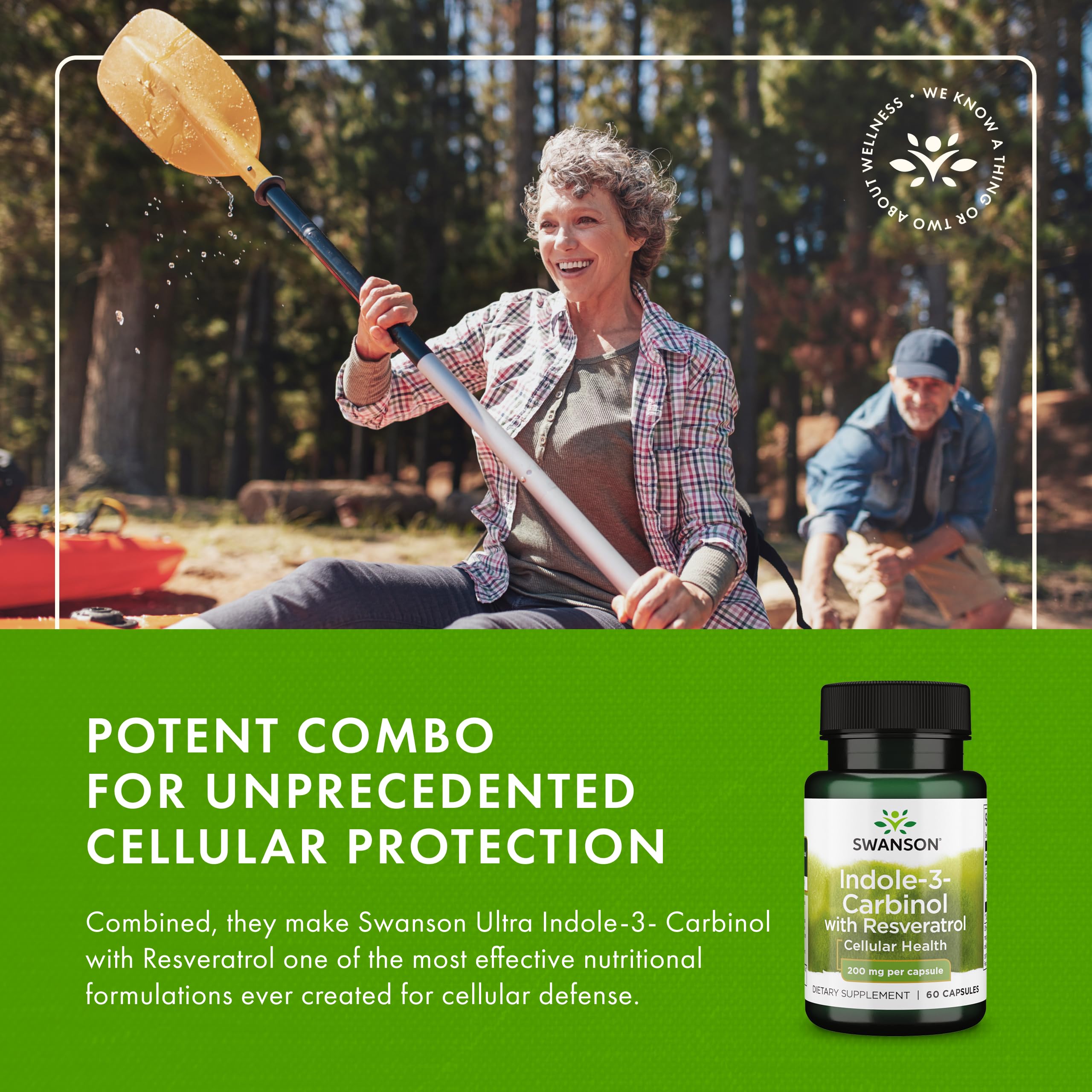 Swanson Indole-3-Carbinol con Resveratrol: cápsulas ergonómicas para comodidad