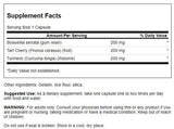 Swanson ingredientes cúrcuma Boswellia cereza, mezcla natural para bienestar articular