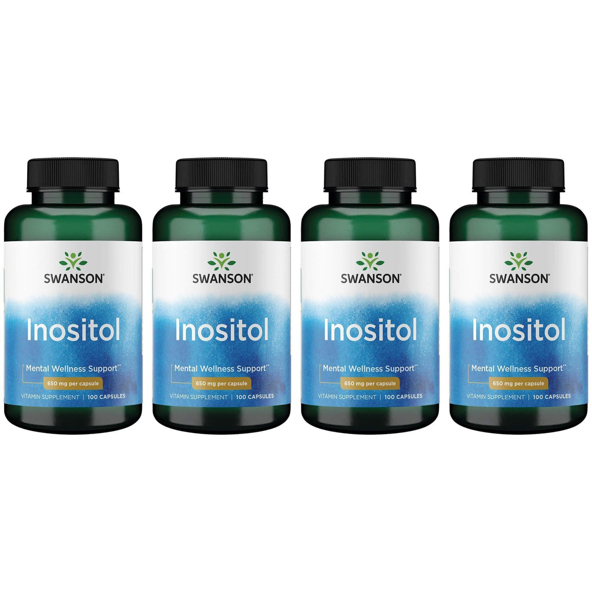 Swanson Inositol 650 mg, cápsulas, posible apoyo al bienestar diario