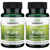Swanson Kale 400 mg, cápsulas veganas para apoyo nutricional diario.