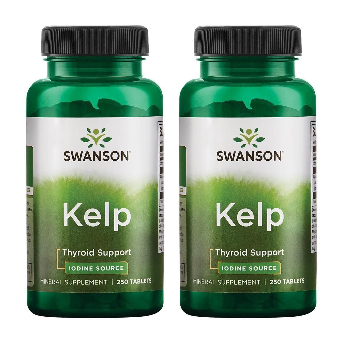 Swanson Kelp: tabletas de yodo natural para apoyo tiroideo y bienestar diario