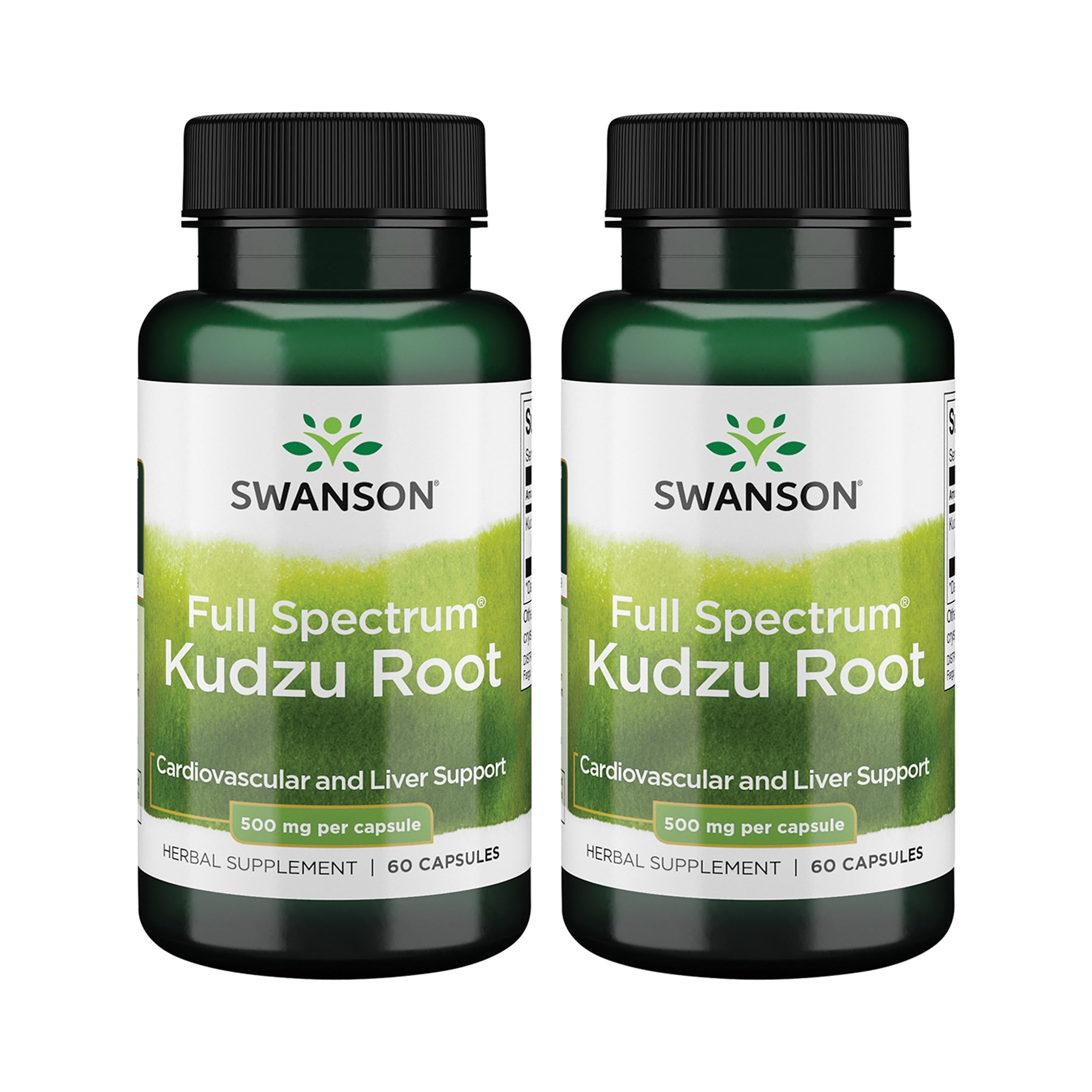 Swanson Kudzu Raíz, cápsulas de 500 mg, uso diario para bienestar general.